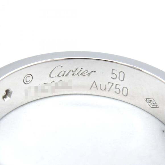 CARTIER 18k Silver Diamond Love Ring - Picture 4 of 8